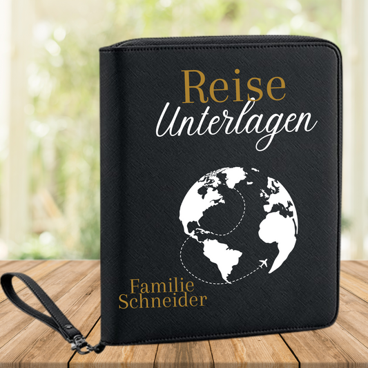 Reiseplaner Gold/Weiß