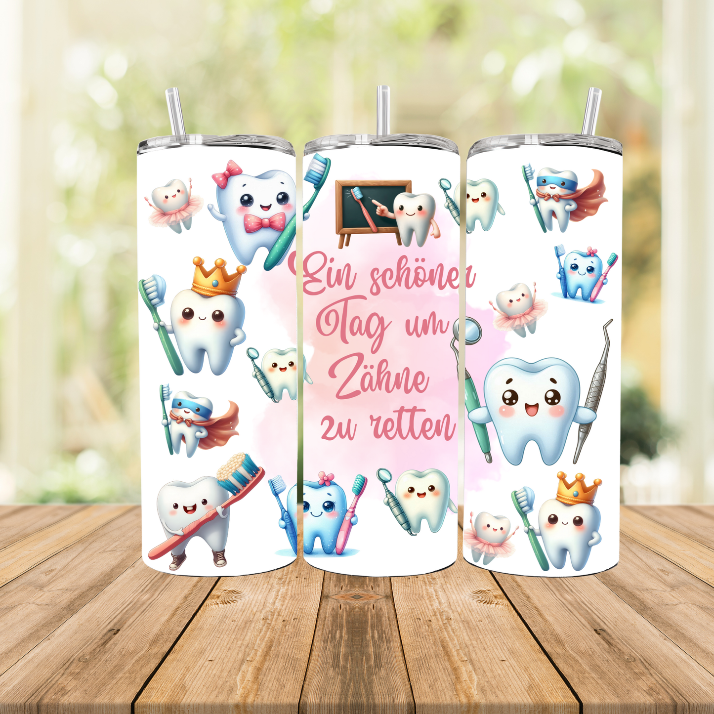 Tumbler / Kaffeebecher to go "Ein schöner Tag um Zähne zu retten" Zahnärztin