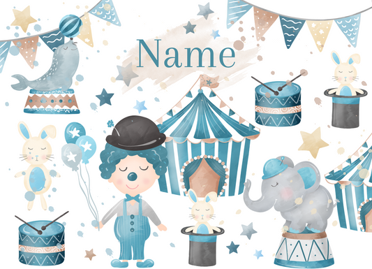 Puzzle Zirkus blau