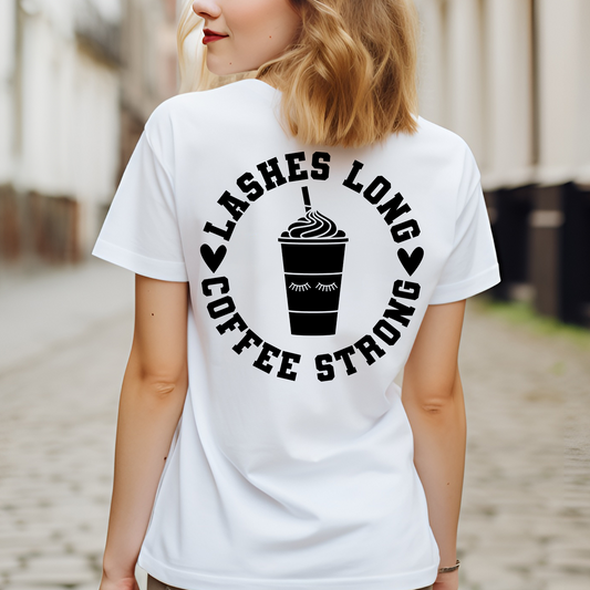 T-Shirt Lashes long coffee strong