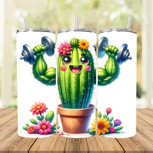 Tumbler / Kaffeebecher to go Kaktus Hanteln
